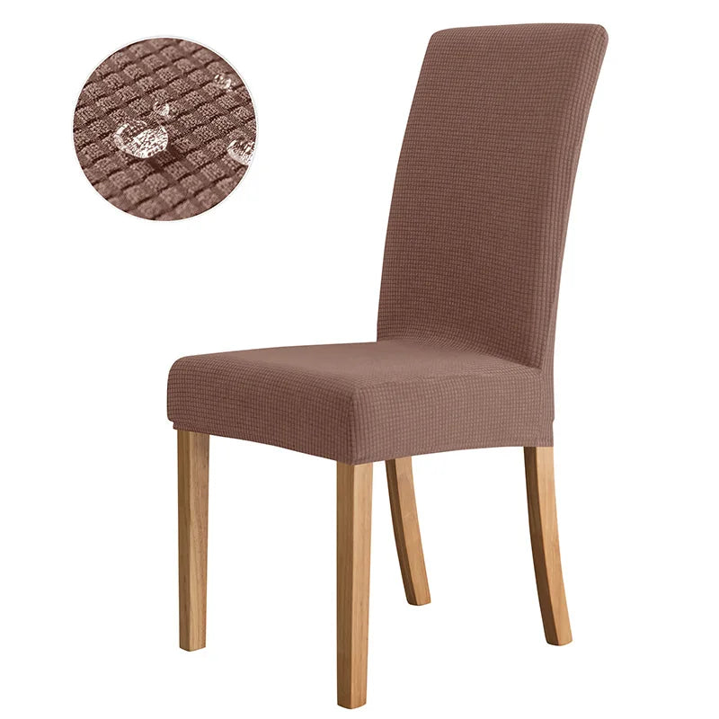 Housse de chaise en Jacquard élastique, imperméable