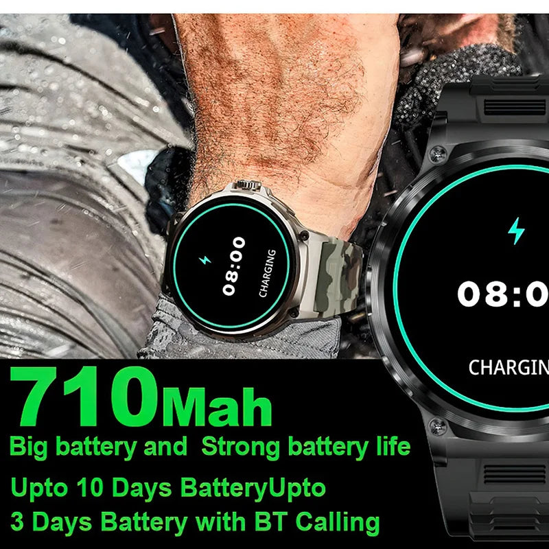 Nouvelle smartwatch ultra HD 1,85", GPS, appel Bluetooth HD, batterie 710 mAh, 400+ cadrans, pour Huawei Xiaomi.