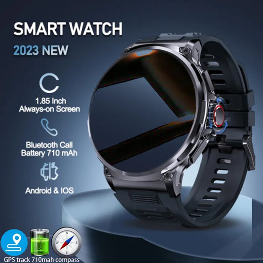 Nouvelle smartwatch ultra HD 1,85", GPS, appel Bluetooth HD, batterie 710 mAh, 400+ cadrans, pour Huawei Xiaomi.