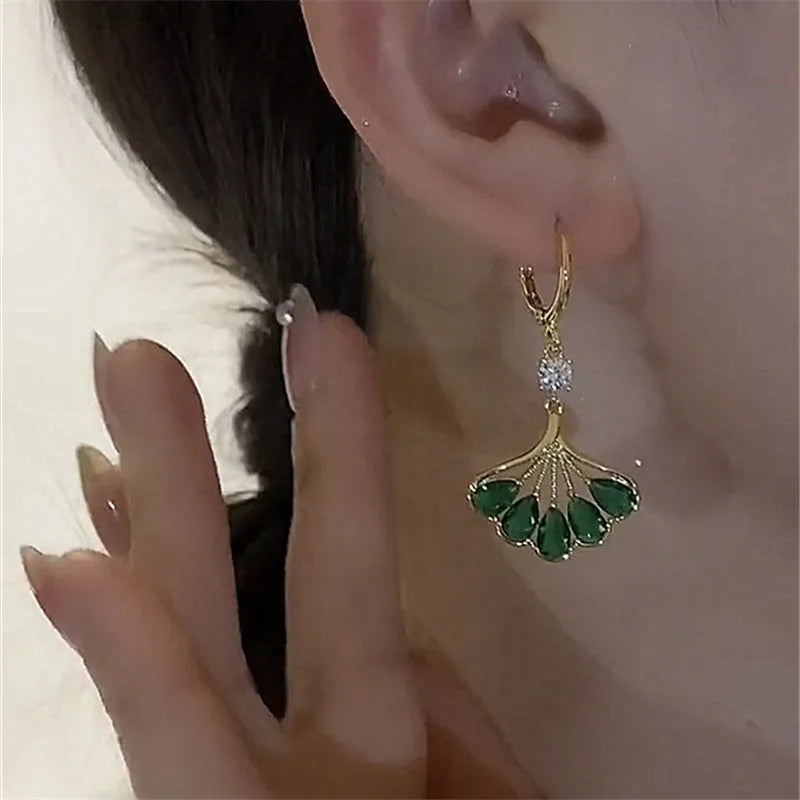 Boucles d'Oreilles Feuille de Ginkgo